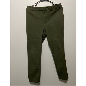 Army green high waisted ankle cut “business” pant